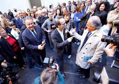 foto inaugurazione mostra di benigni